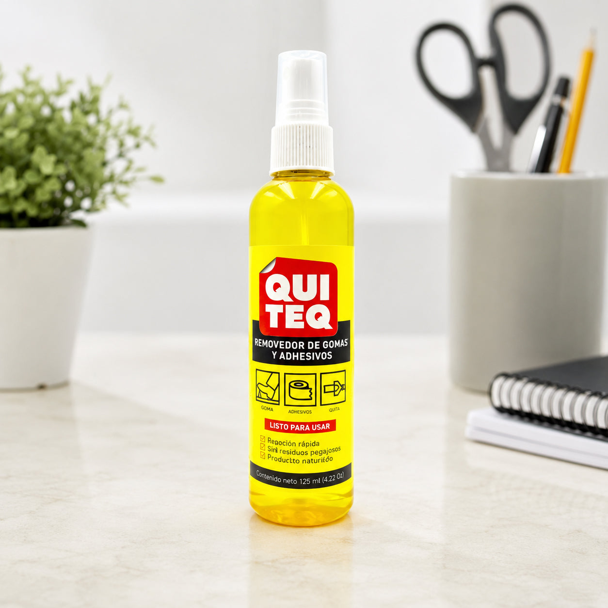 QUITEQ Removedor de Adhesivo, Goma y Quitachicle 125ml Spray